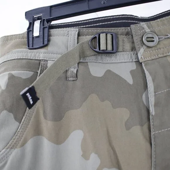 prana zion Pants Men's 28 L33 Stretch belted roll up camo Relaxed Fit Camoflauge - Picture 4 of 13